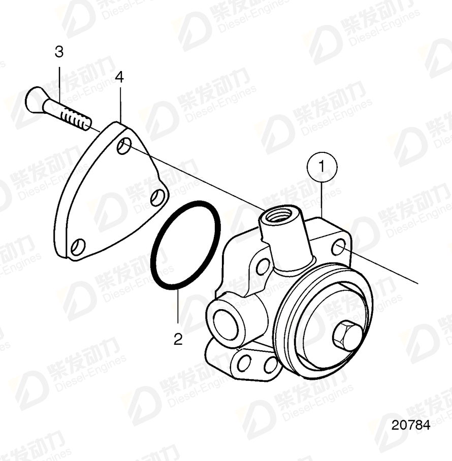 VOLVO Pump 21264822 Drawing